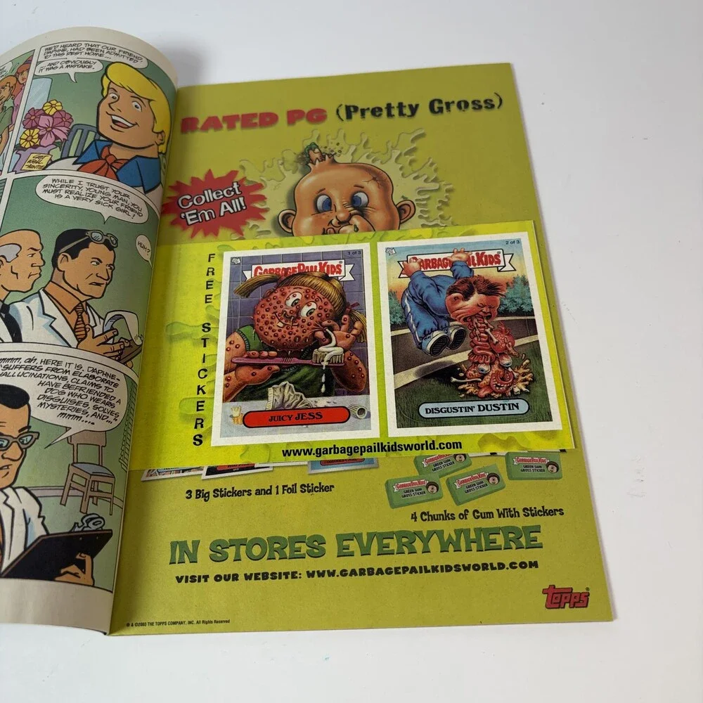 Scooby-Doo #1 DC Comics 2003 2nd Print w/ Garbage Pail Kids Stickers